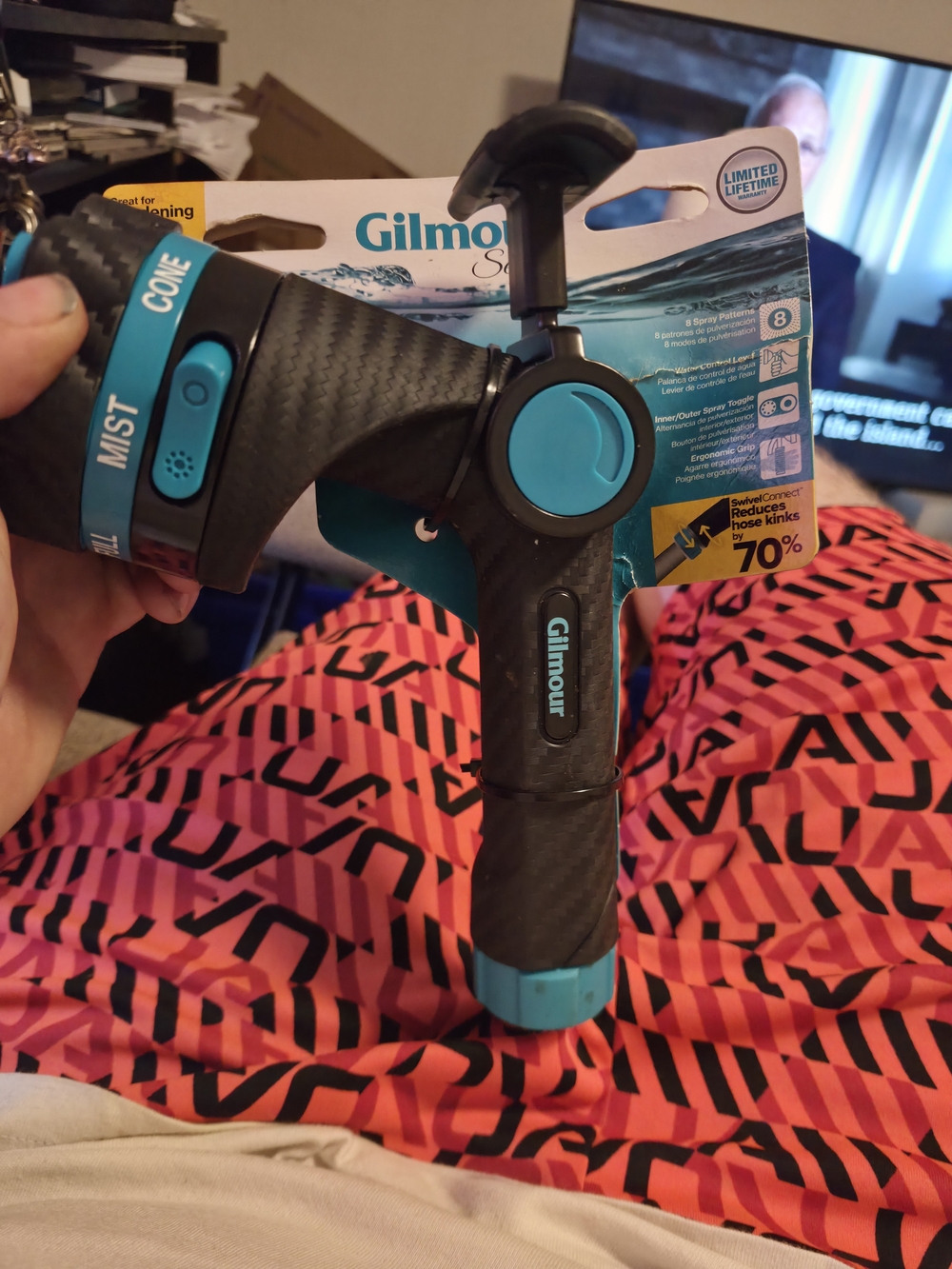 Teal and Black Multi-Pattern Spray Nozzle